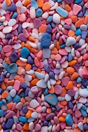 Generative AI : Sea pebble colorful vivid background textureの素材