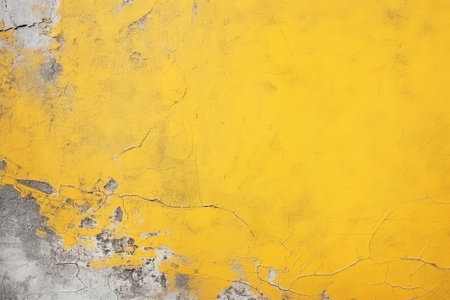 Generative AI : yellow concrete background plaster wallの素材