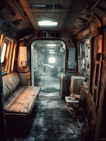 Generative AI : old dirty interiorの素材