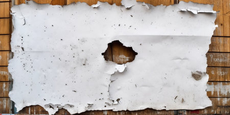 Generative AI : white peeling paint wooden board texture backgroundの素材