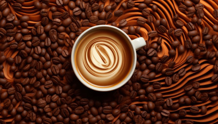 Generative AI : coffee background texture brown colorの素材