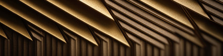 Generative AI : brown background shiny brass metal texture diagonal lines of lightの素材