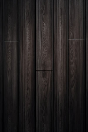 Generative AI : dark brown background old wood texture lines patternの素材