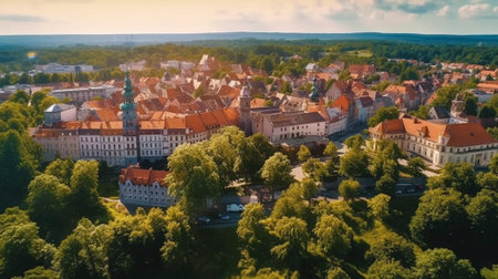 Generative AI : Mikulov city in South Moravia Czech Republic Panoramic viewの素材