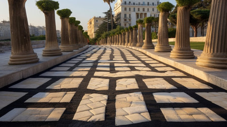 Generative AI : Fruit old square in Split Croatia in Diolectians Palace area UNESCO heritage Travel destination background Dalmatiaの素材