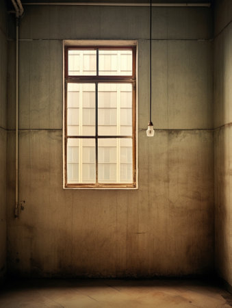 Generative AI : old grunge interior with window retro filtered instagram styleの素材