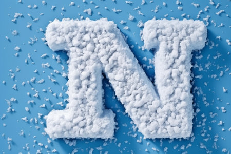 Generative AI : text love on the snow surface as greeting card templateの素材