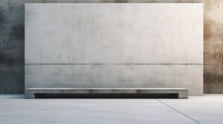 Generative AI : concrete wall with niches urban backgroundの素材