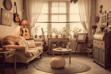 Generative AI : vintage interiorの素材