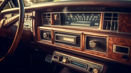 Generative AI : old metallic interior retro filtered instagram styleの素材