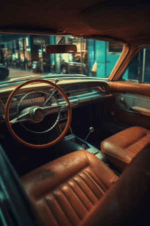 Generative AI : old grungy metallic interiorの素材