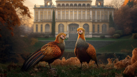 Generative AI : Lednice Palace panorama LedniceValtice Cultural Landscape South Moravian regionの素材