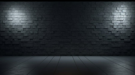 Generative AI : spot light on metallic wallの素材