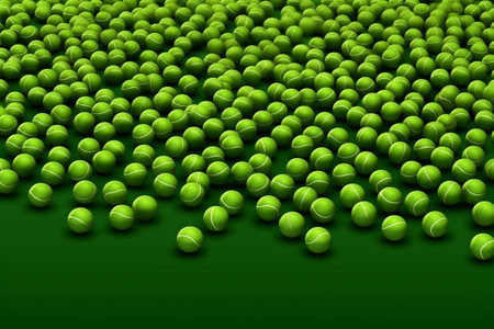 Generative AI : tennis balls set vectorの素材