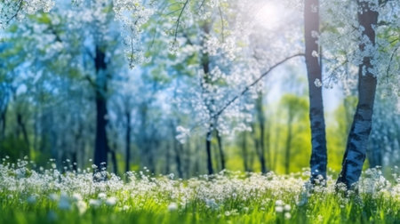 Generative AI : spring forestの素材
