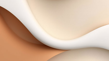 Generative AI : beige background abstract curved lines pattern and copy spaceの素材