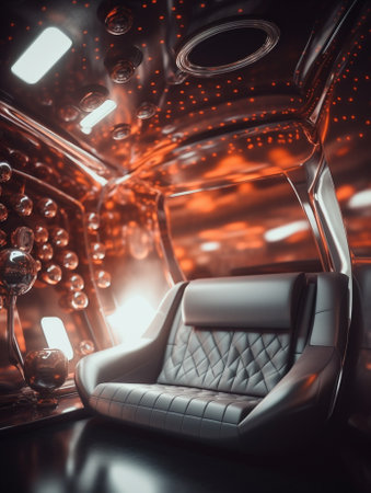 Generative AI : grunge metallic interior retro filtered instagram styleの素材