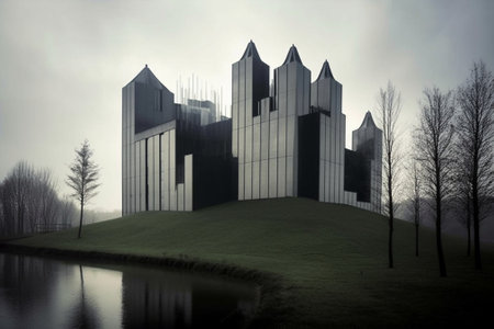 Generative AI : Castle in Slavkov Austerlitz near Brno Czech Republicの素材