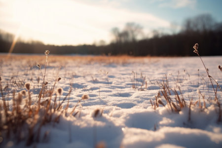 Generative AI : Written word on a snow white fieldの素材