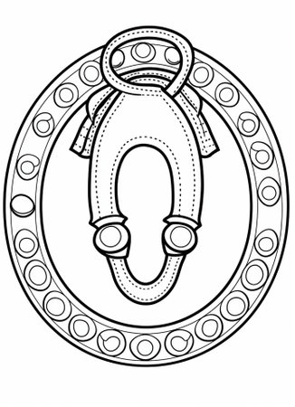 Generative AI : old horseshoe vectorの素材