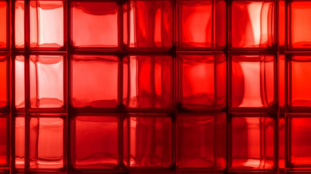 Generative AI : red background sheet of glass textureの素材