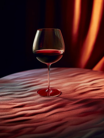 Generative AI : Glass of red wineの素材
