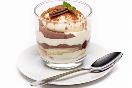 Generative AI : Cup of Cafe Vienna con panna with cream isolated on whiteの素材