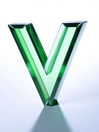 Generative AI : banknote letter v with clipping pathの素材