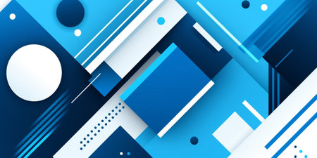 Generative AI : blue abstract background modern geometric textureの素材