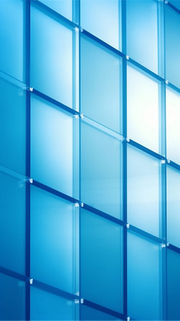 Generative AI : plain blue background sheet of glass textureの素材
