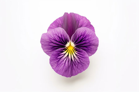 Generative AI : Violet beautiful pansy flowering in spring timeの素材