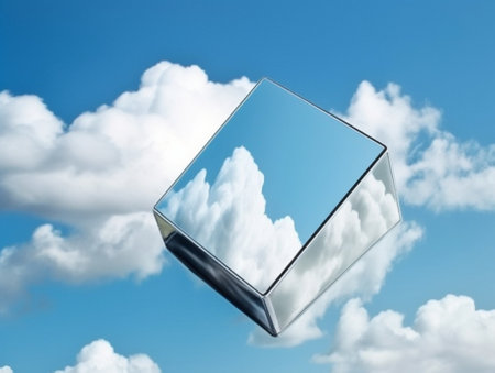 Generative AI : cloudscape with reflectionの素材