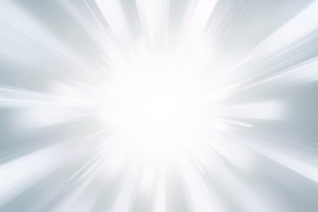 Generative AI : white metal texture gradient background with beams of light and frame borderの素材
