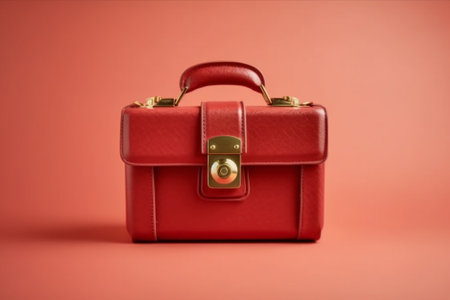 Generative AI : retro camera case on white tableの素材