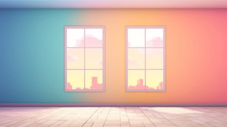 Generative AI : room without walls sky background retro film filtered instagram styleの素材