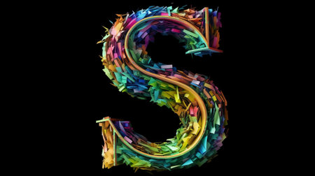 Generative AI : banknote letter s with clipping pathの素材