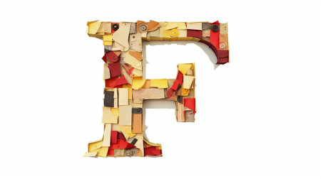 Generative AI : banknote letter f with clipping pathの素材