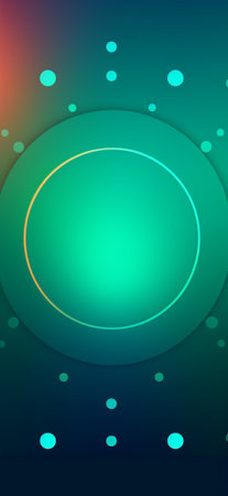 Generative AI : gradient circles background seamless green patternの素材