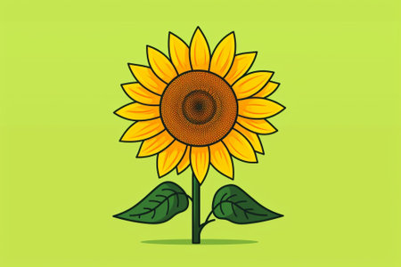 Generative AI : sunflower vectorの素材