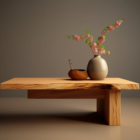 Generative AI : wooden tableの素材