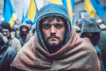 Generative AI : KIEV UKRAINE DECEMBER 08 Antigovernmental protests on December 8 2013 in Kiev Ukraine The peaceful protests were started when the Ukrainian president denied to signの素材