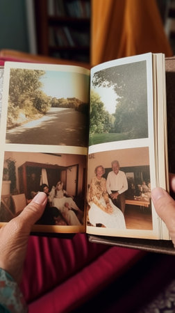 Generative AI : Vintage photo albumの素材