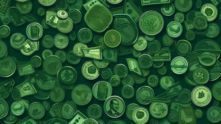 Generative AI : money backgroundの素材