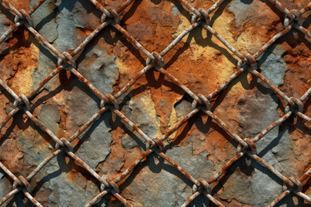 Grunge Netted Metal Texture : Generative AIの素材