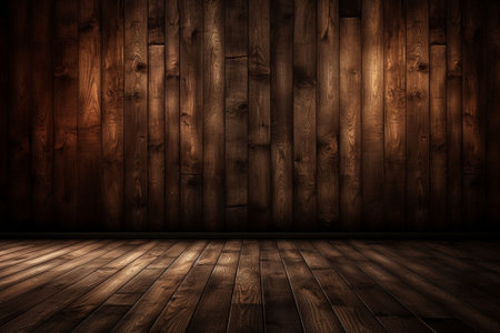 Dark Wooden Floor Background : Generative AIの素材