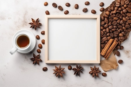 Coffee Beans and Cinnamon : Generative AIの素材