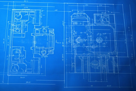 Blueprint Grid Paper Texture : Generative AIの素材