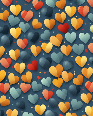 Colored Vector Hearts : Generative AIの素材