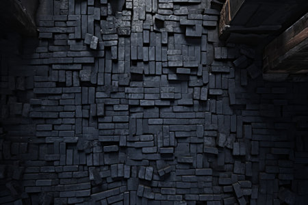 Dark Blue Brick Wall Texture : Generative AIの素材