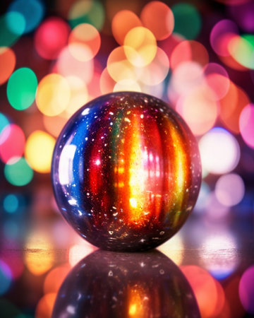 Colorful Light Bulb Bokeh : Generative AIの素材